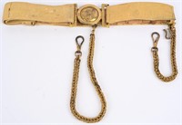 MEXICAN WAR PERIOD OFFICERS LEATHER SWORD BELT