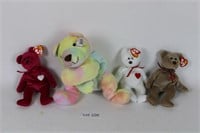 4 assorted TY Beanie Babies