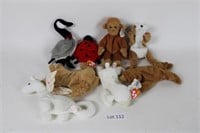 8 assorted TY Beanie Babies