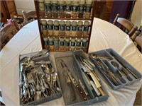 Stainless flatware by Oneida, other kitchen
