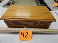 Wood Storage Box w/Drawer