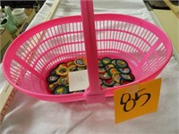 (40) Girls Scout Patches in Basket