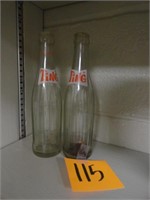 (2) Ting Soda Bottles