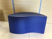 Plastic Sitting Bench - Azure