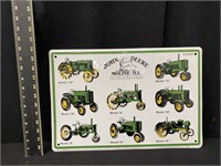 John Deere Metal Tractor Sign