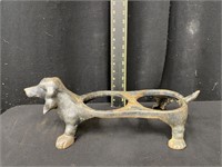 Cast Iron Weiner Dog - Dog Food Holder, Note