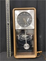 1980's Miller High Life Lighted Beer Clock - Works