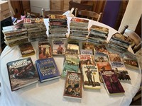 Collection of Louis L’Amour paperback books.