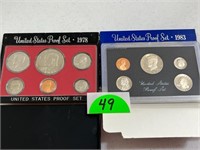 1978 and 1983 Proof Sets