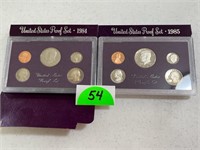 1984 and 1985 Proof Sets