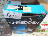 Used microcut paper shredder