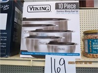 Viking 10 pc stainless mixing bowl set