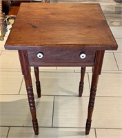 ANTIQUE WALNUT TABLE WITH DRAWER*