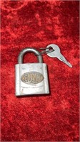 Antique Lock by ELGIN with Key