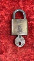 Antique HURD Lock -with key