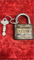Antique Lock by REESE Co. -with key