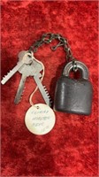 Antique CLIMAX Master Lock with Keys