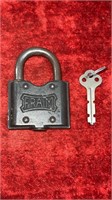 Antique FRAIM Lock with key