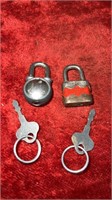 2 smaller Antique Locks-one of them is by