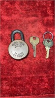 Antique HURD Lock with keys