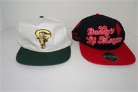 Two Harley Quinn Baseball Hats One is GB Packers