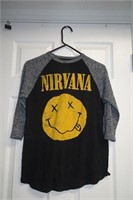 Nirvana Classic Med Sleeve Tee Shirt Sized M