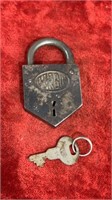 Antique CORBIN Lock & key