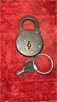 Antique MILLER Lock & key