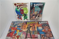 Five Vintage Superman Man of Steel Comics 90s