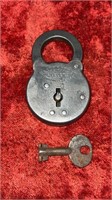 Antique EAGLE 6 Lever Lock w key