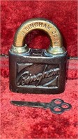 Antique BINGHAM Lock w key
