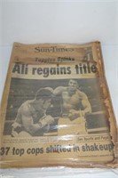 Vintage 1978 Chicago Sun Times Ali v Spinks