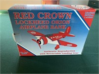 AMOCO Red Crown airplane piggy bank