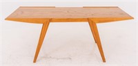 Italian Mid-Century Modern Low Oak Table