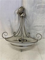 AMH2368 Hanging Silver / White Light Fixture