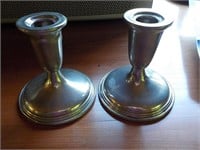 Pewter weighted 4" candleholder LR