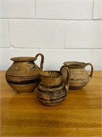 3 antique pitchers