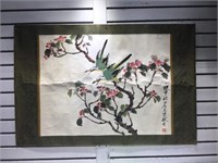 Antique Hand-painted  & signed Scroll