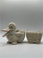 Vintage McCoy Pottery Duck and Possible Shawnee Co