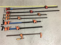 6 pipe clamps 1 bar clamp