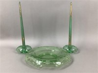 Uranium Glass Buffet Set