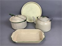 4 Pieces of Graniteware (As Found