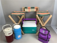 Coolers and Camping Stools
