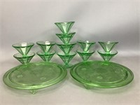 Green Depression Uranium Glass Lot