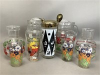Mid Century Patterned Glassware