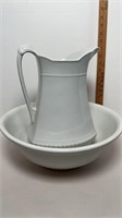 MEAKIN ROYAL IRON STONE BOWL AND PITCHER
