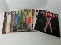 (11) 1956-60 HOLIDAY TRAVEL MAGAZINES