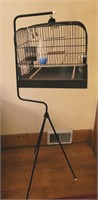 Crown Birdcage with stand. Stand is 53" tall.