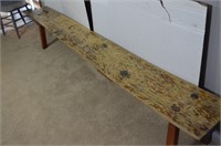 Antique Butchers Bench 80" x 11" x 17" tall