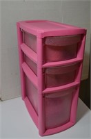 Pink 3 Drawer Storage